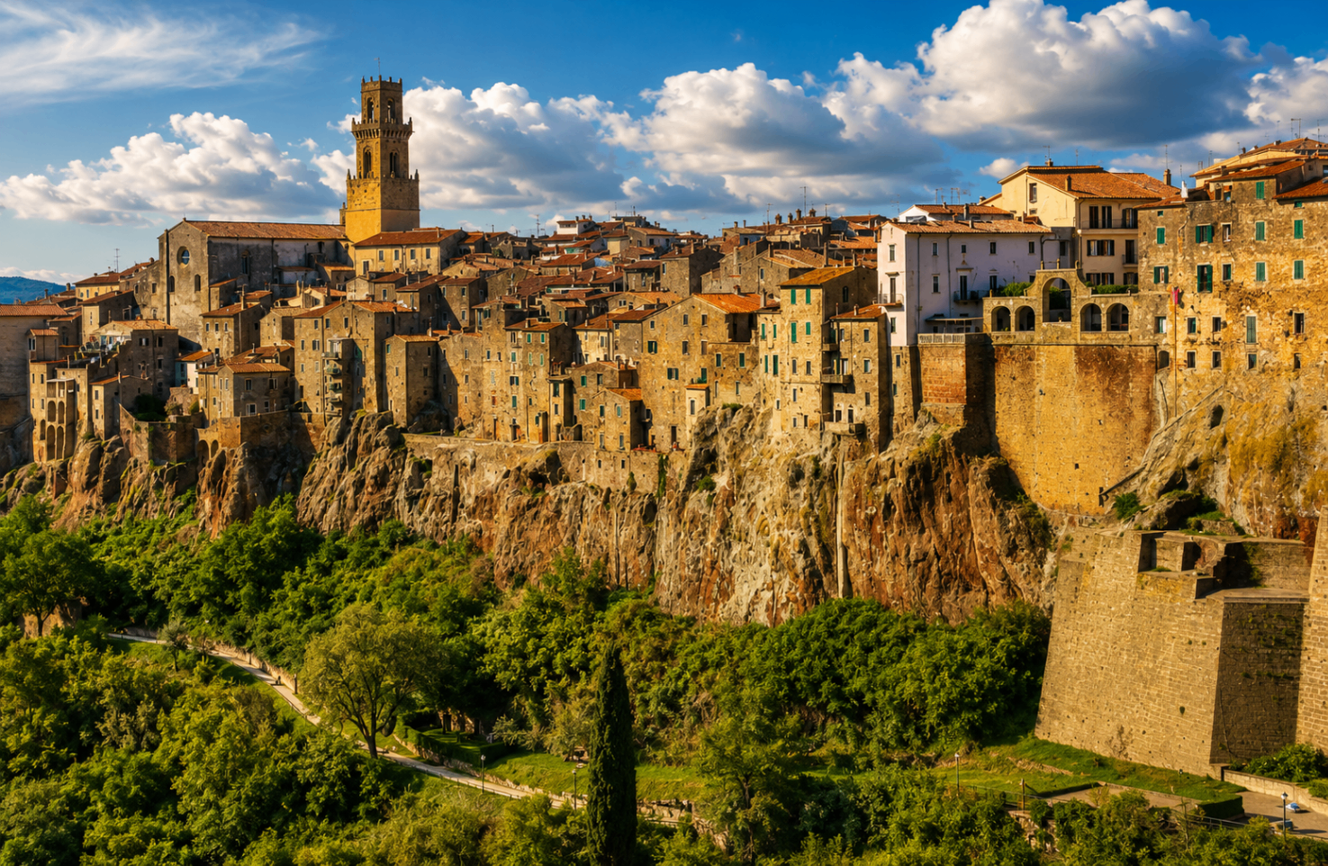 Historic Lunigiana village on a dramatic rocky ridge